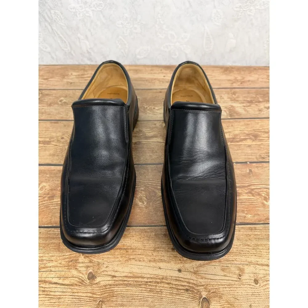 Johnston & Murphy Men’s Black Leather Slip-On Loafers Dress Shoes Size 10.5